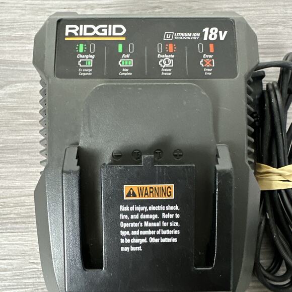 RIDGID OEM R86092 Dual Chemistry 18V Lithium Ion / NiCad Battery Charger - Picture 2 of 8